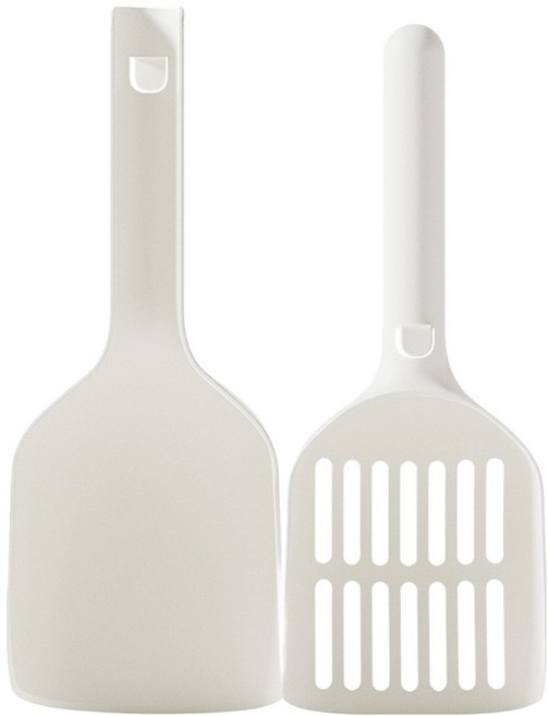 둥둥펫 고양이 플레인 모래삽 + 전체갈이삽 세트, 화이트, 1세트