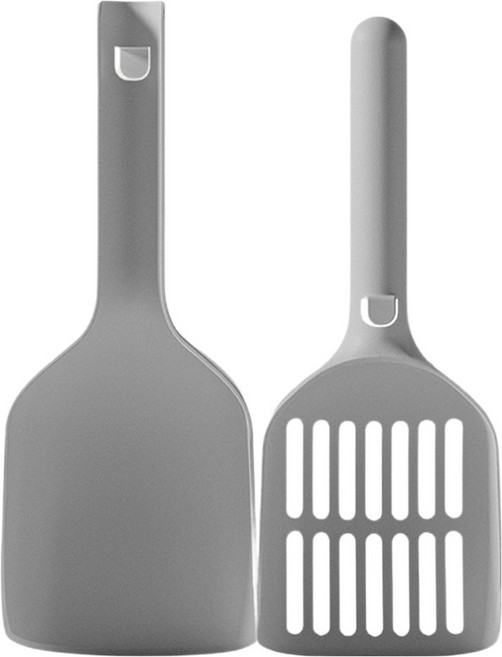 둥둥펫 고양이 플레인 모래삽 + 전체갈이삽 세트, 그레이, 1세트