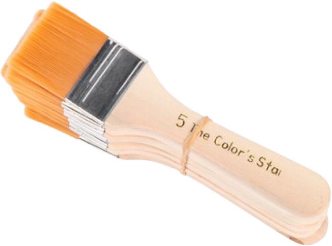 코지앤드 페인트 오일 브러쉬 젯소붓 옐로우, 5개, 5호