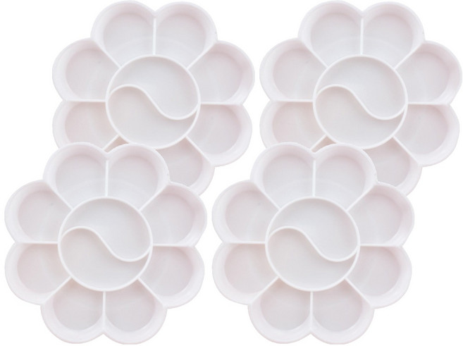 코지앤드 물감 팔레트 빠렛트 화이트 소형, 4개, 10칸