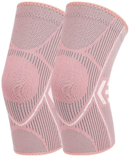 超彈性輕量護膝套, 粉色, 1雙