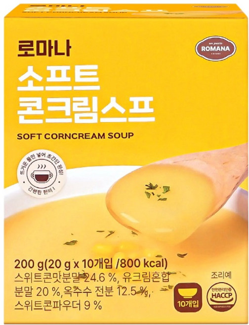 로마나 소프트 콘크림 스프 10p, 1개, 200g