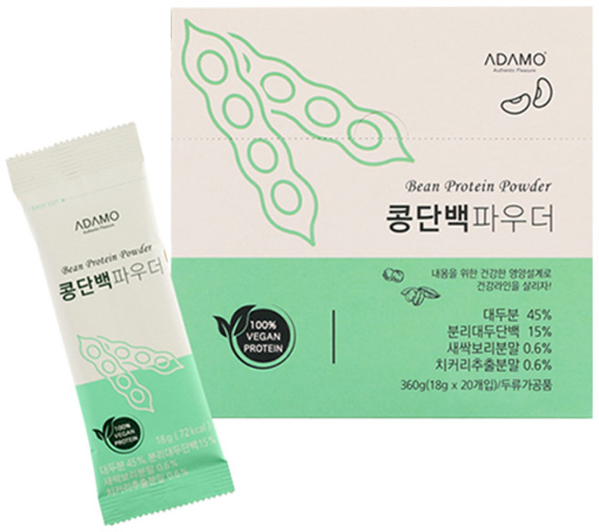 청솔식품 아다모 청솔 콩단백 파우더 20p, 360g, 1개