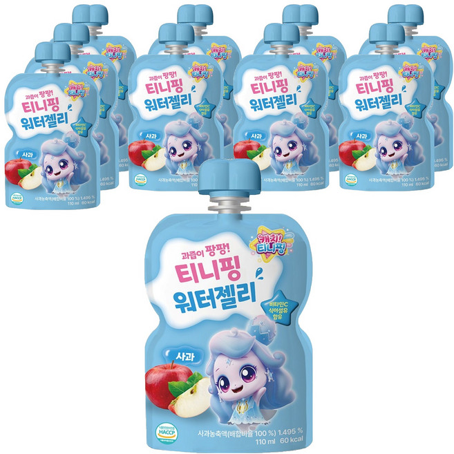 티니핑 워터젤리 사과, 110ml, 10개