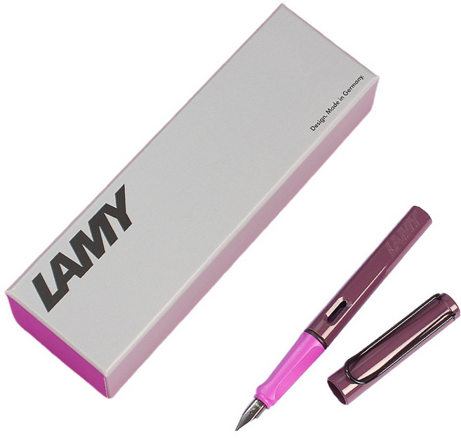 LAMY 사파리 만년필, F, 바이올렛블랙베리