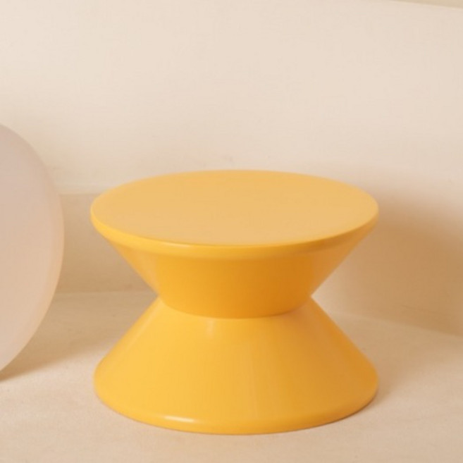 모코아 모래시계 스툴 2단, 옐로우, 1개