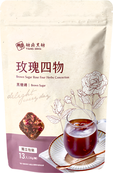糖鼎 玫瑰四物, 1袋, 30g, 13顆