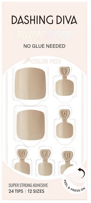 데싱디바 매직프레스 페디팁 세트, 크림베이지, 1개