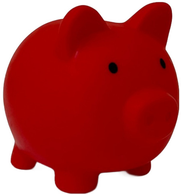 베네블 파스텔 돼지 저금통, 레드, 1개
