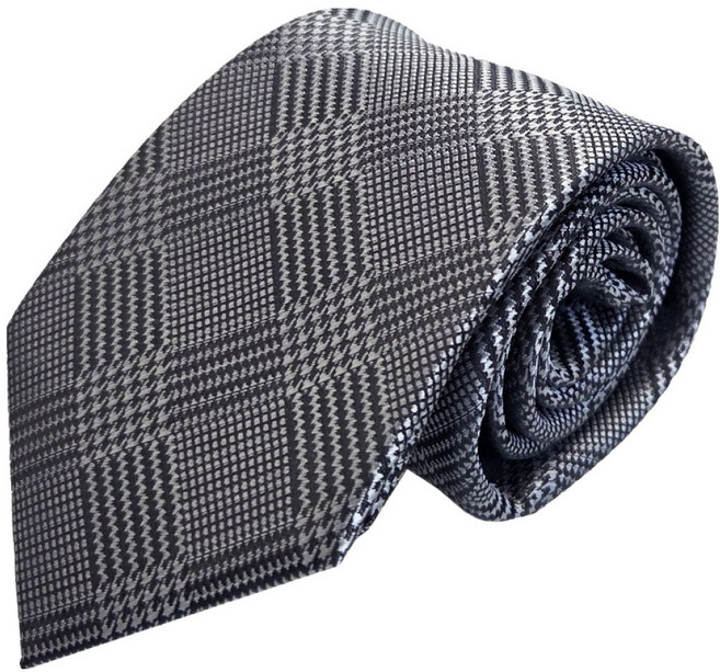 엘르 남성용 패션 넥타이 딥체크