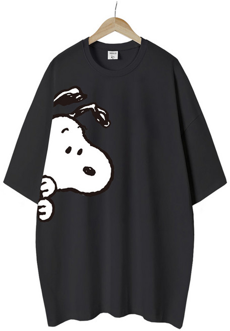 문컬렉션 남녀공용 피너츠 안녕 스누피 반팔 티셔츠