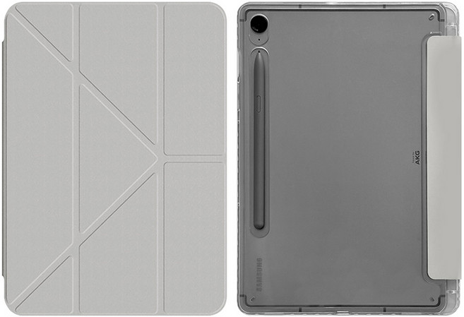 태블리스 갤럭시탭 세로 거치 트라이 커버 케이스 CF-5, 그레이, 1개