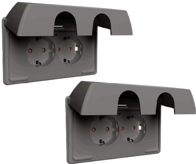 르그랑 아펠라 마그네슘 Simple 방우 2구 매입콘센트 가로형, 2개