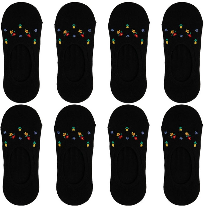 삭스팩토리 여성용 잔꽃 기본밴드 페이크삭스 8켤레