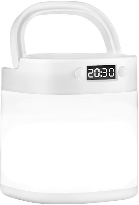 充電式觸控臥室可吊掛小夜燈, 白色