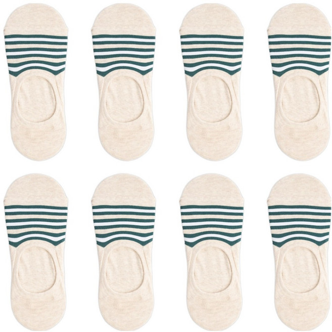 삭스팩토리 남성용 스트라이프 페이크삭스 M40 8켤레