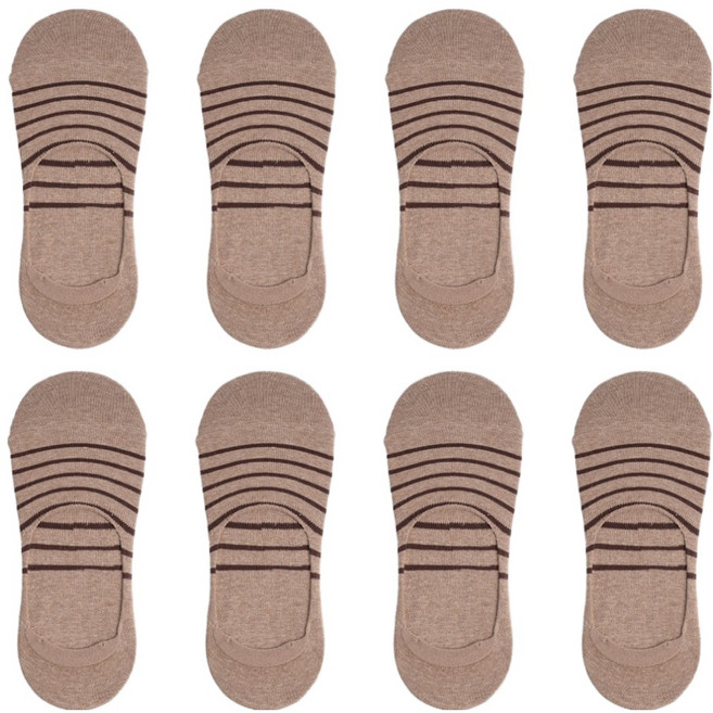 삭스팩토리 남성용 포인트 스트라이프 페이크삭스 8켤레