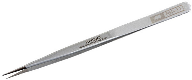 PRO RHINO TOOLS 犀牛鑷子 超硬鑷子 RH-11 140mm, 1支, 銀色