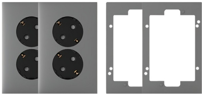 르그랑 아펠라 마그네슘 Simple 2구 매입콘센트 45도 핀타입 2개+보조대 2개, 1세트