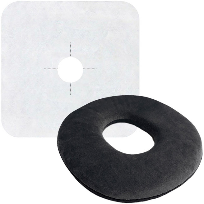 나도미인 극세사 메모리폼 안면베개 + 일회용 위생시트 100p 세트