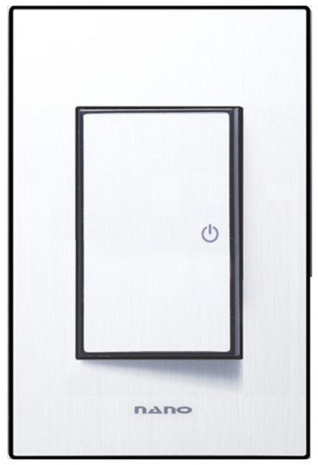 나노전기 아트2 SIMPLE 1구 스위치 인테리어 아크릴 배선기구 블랙, 1개