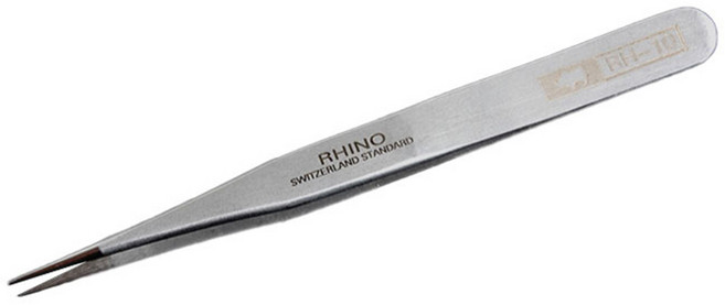 PRO RHINO TOOLS 犀牛鑷子 超硬鑷子 RH-10 123mm, 1支, 銀色