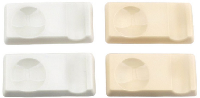 보겐 스퀘어 수저받침 2종 x 2p 세트, 화이트, 바닐라, 1세트