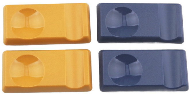 보겐 스퀘어 수저받침 2종 x 2p 세트, 사파이어, 머스타드, 1세트