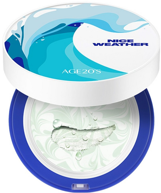 에이지투웨니스 나이스웨더 에디션 카밍 선팩트 본품 + 퍼프 세트 SPF50+ PA++++, 12.5g, 1개