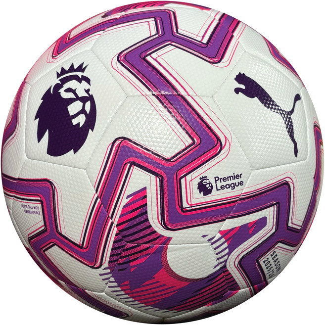 푸마 오르비타 컵 PL 브릴리언스 축구공 화이트 + 멀티컬러, 08471401, 1개