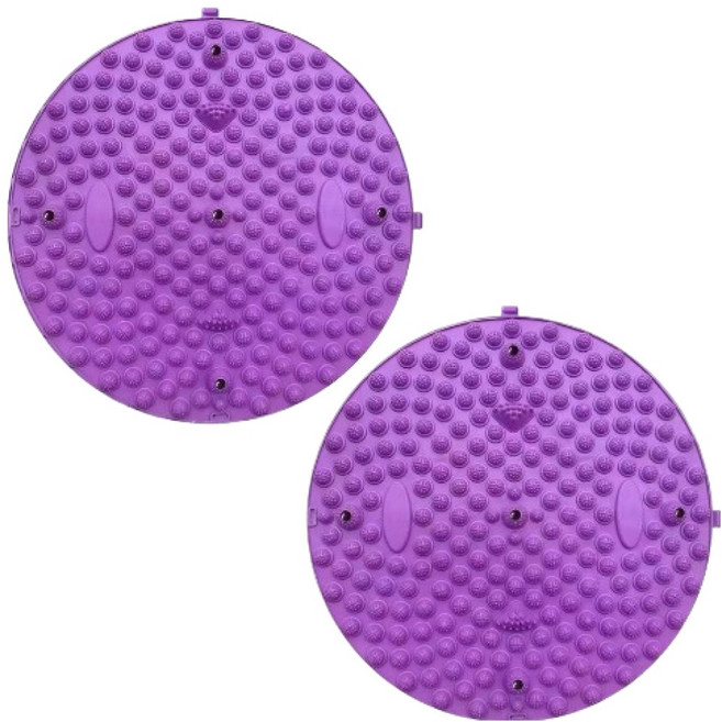 휴올리 소형 발 지압판 37cm, 퍼플, 2개