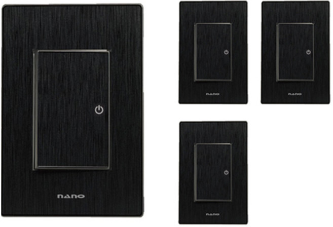나노전기 아트2 SIMPLE 1구 스위치 올블랙, 4개