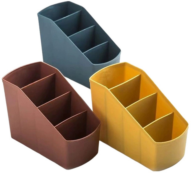 리빙필로 펜홀더 리모컨 화장품 소품 정리 박스 3종 세트, 혼합색상, 1세트