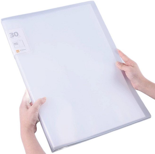 굿굿샵 스크랩북 클리어파일 A3 30p, 화이트, 1개