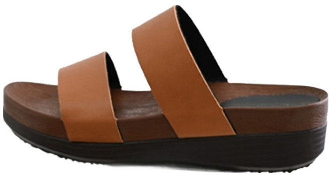 갓슈 여성용 롤란 더블스트랩 가보시힐 쿠션 슬리퍼