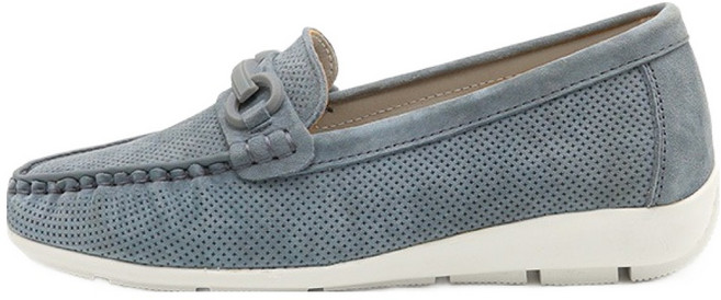 잭앤질 여성용 돈피 발등 장식 폭신 파스텔 로퍼 JA5131