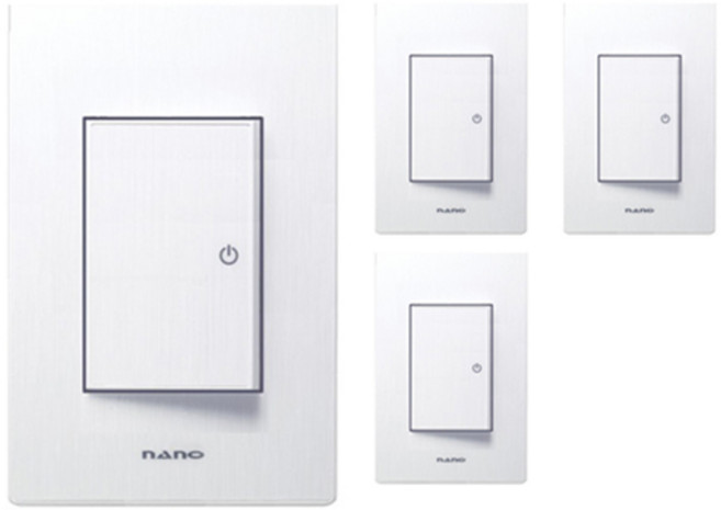 나노전기 아트2 SIMPLE 1구 스위치 화이트, 4개