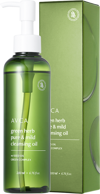 아브카 그린허브 퓨어 앤 마일드 블랙헤드 저자극 클렌징 오일, 1개, 200ml