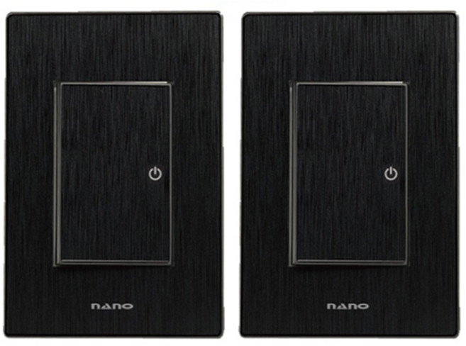 나노전기 아트2 SIMPLE 1구 스위치 올블랙, 2개