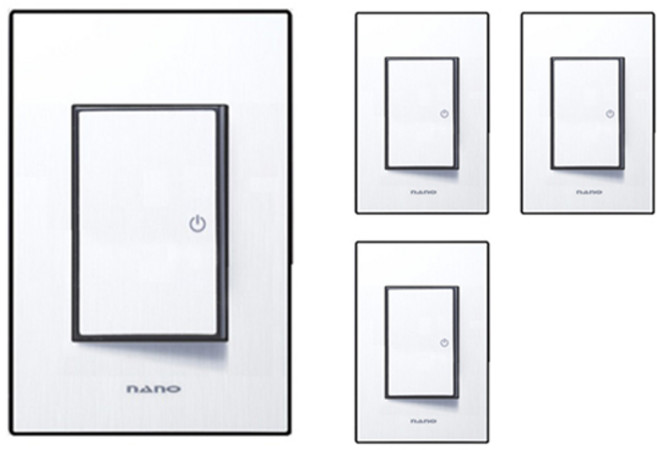 나노전기 아트2 SIMPLE 1구 스위치 블랙, 4개