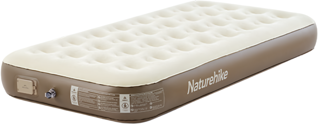 Naturehike 挪客 辰景內置打氣機單人充氣床, 沙色
