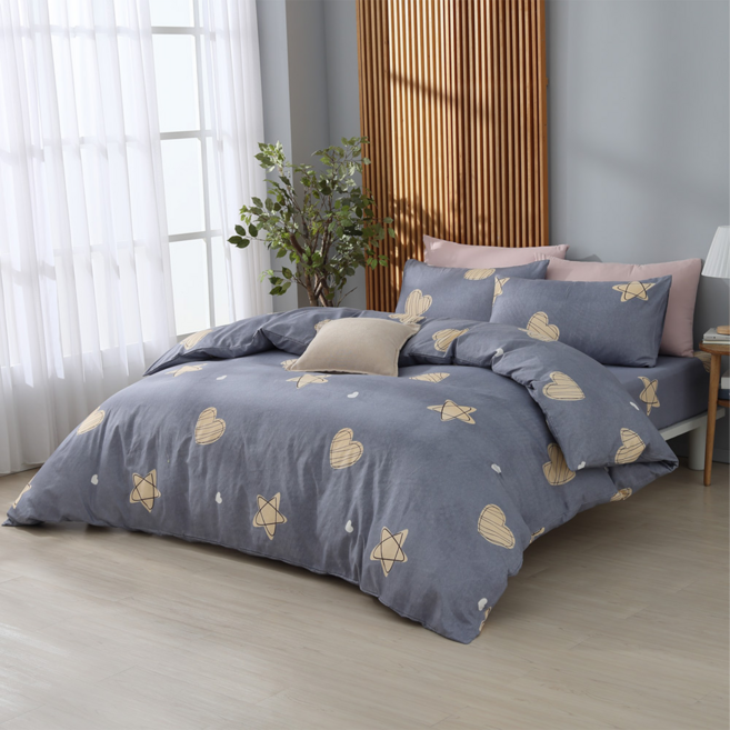 Ishur 伊舒爾 雲絲棉薄被套, 療癒日記 灰藍色