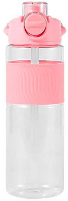 Reddot 紅點生活 彈蓋可提防滑運動雙飲水壺, 清透粉, 840ml, 1個