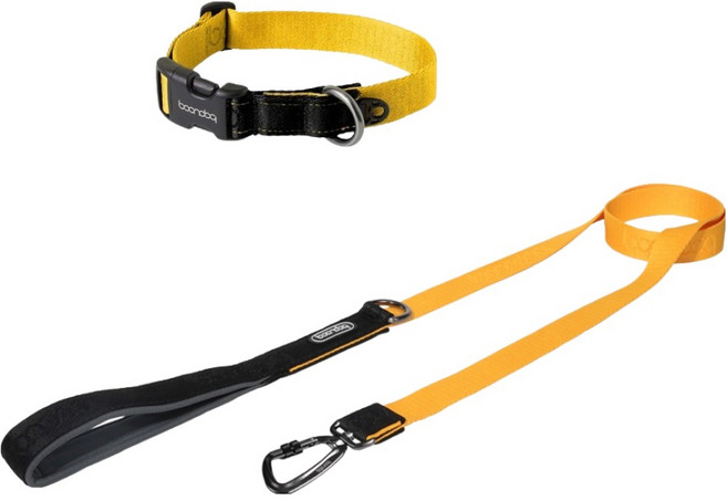 분독 강아지 오리지널리쉬 리드줄 카라비너 목줄 세트, 옐로우, 1세트
