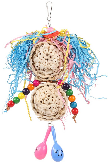 칠시 앵무새 허수아비 솔라볼 장난감, 혼합색상, 1개