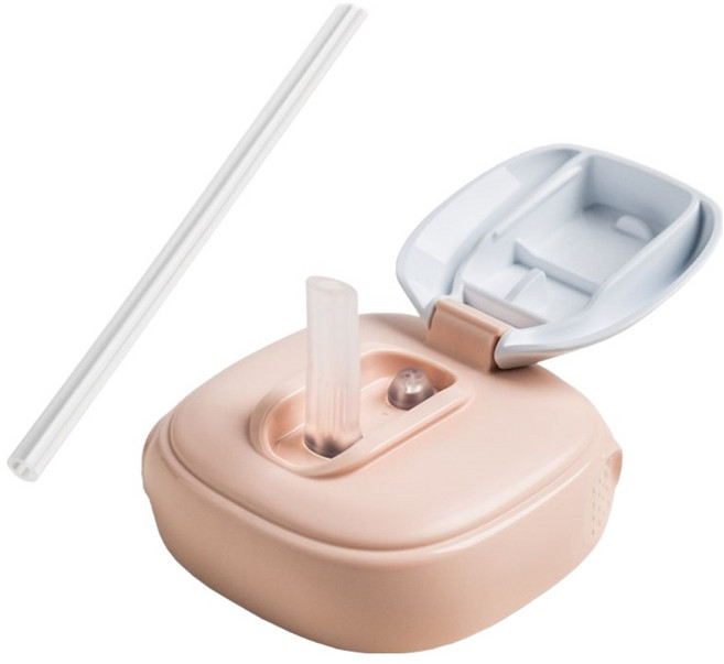 헤겐 NEW 빨대컵 240ml용 느린 유속 빨대+뚜껑 세트, 1개, 뚜껑(핑크) + 빨대