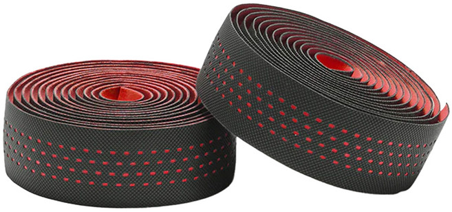 락브로스 자전거 미끄럼방지 핸들바 테이프 BDTK-BK 2p, 블랙 레드, 1개