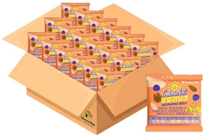 그린너트 칼로리넛츠 모닝발란스, 20g, 100개