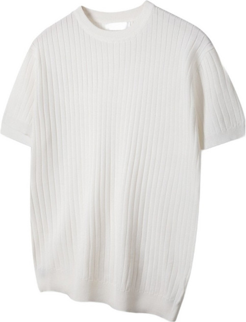 해리슨 남성용 머슬 슬림핏 골지 니트 반팔 HA-1048 WEL1024