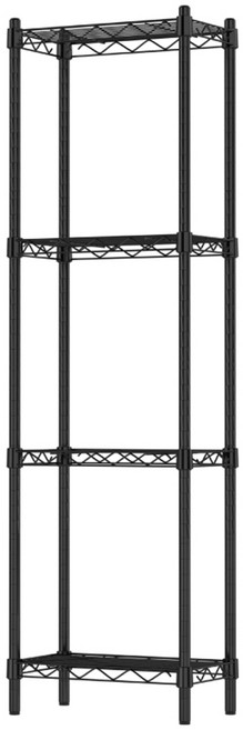 KI WISH 居家生活 輕型置物架 台灣製, 黑色, 4層
